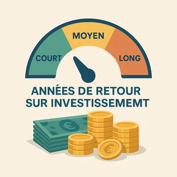 Compteur mettant en avant le retour sur investissement énergétique d'un garage