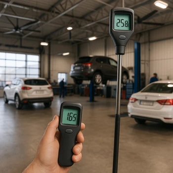 Comparatif de températures sol/plafond dans un garage avant et après destratification