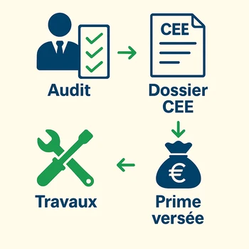 Parcours en 4 étapes pour sécuriser une prime CEE