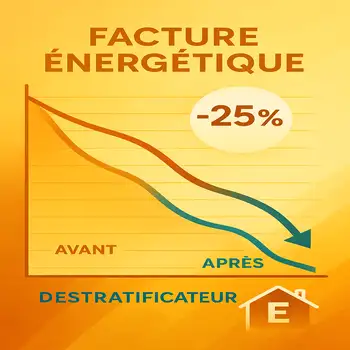Économies d’énergie avant/après destratificateur