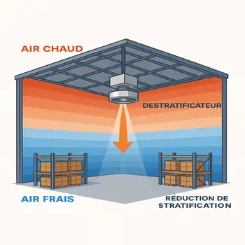 Autre schéma destratificateur plafond industriel