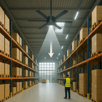 Allées de racks en entrepôt : illustration du brassage d’air et positionnement
