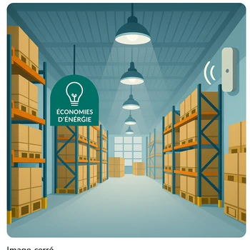 Éclairage LED grande hauteur dans un entrepôt logistique