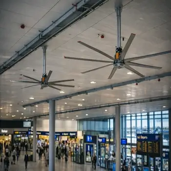 Installation de destratificateur dans une gare